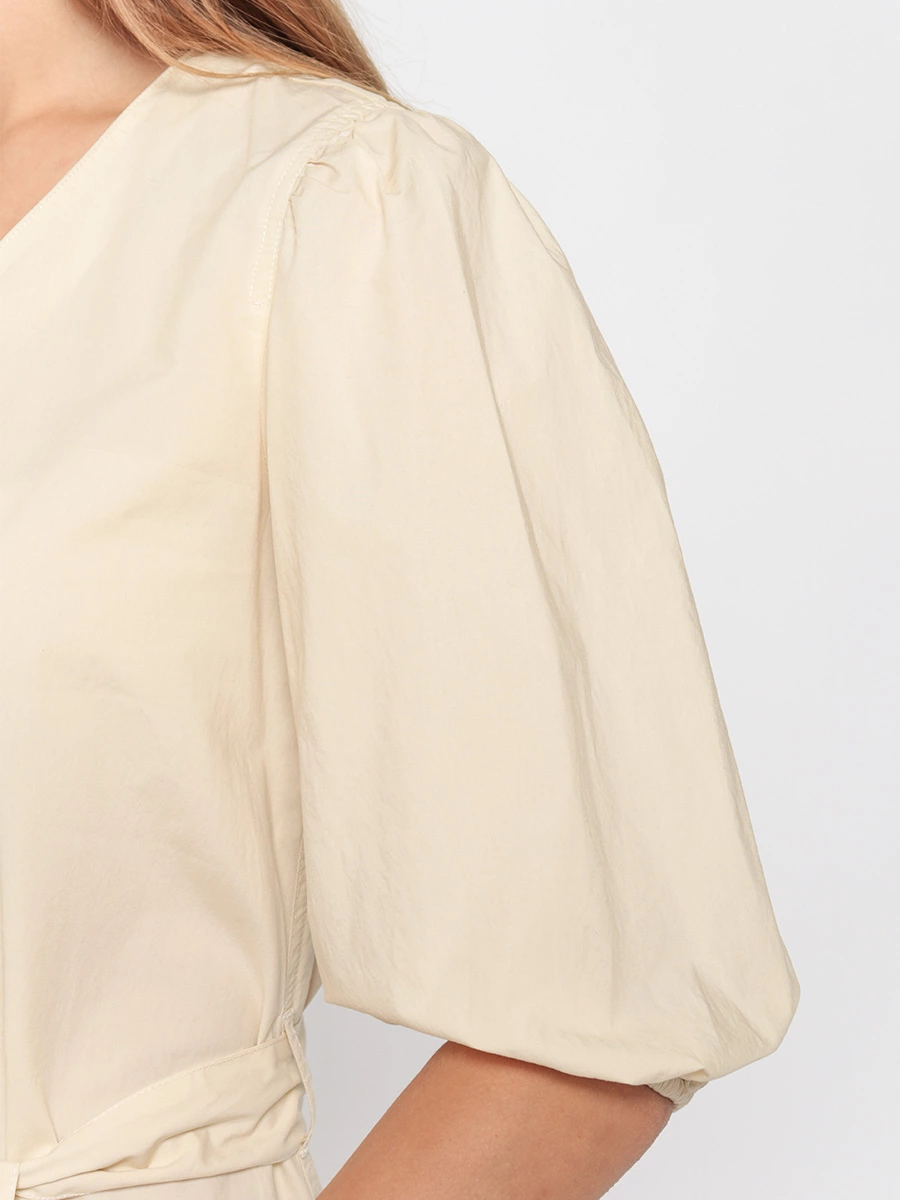 Хлопковое платье с расклешенной юбкой